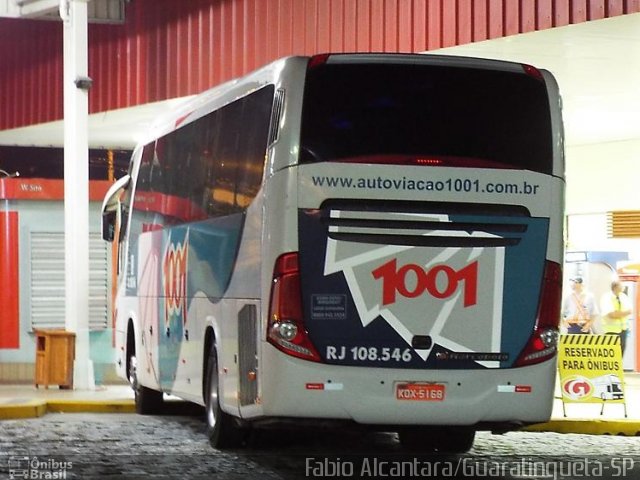 Auto Viação 1001 RJ 108.546 na cidade de Guaratinguetá, São Paulo, Brasil, por Fabio Alcantara. ID da foto: 2855998.