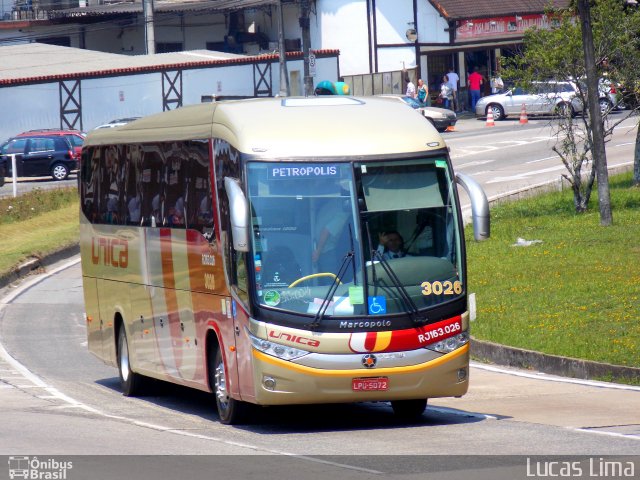 Transportes Única Petrópolis RJ 163.026 na cidade de Petrópolis, Rio de Janeiro, Brasil, por Lucas Lima. Número da foto: #2854719.