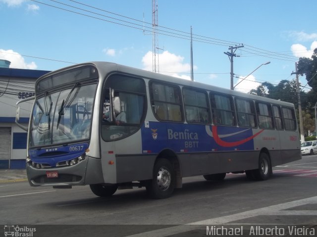 BBTT - Benfica Barueri Transporte e Turismo 00637 na cidade de Jandira, São Paulo, Brasil, por Michael  Alberto Vieira. ID da foto: 2856628.