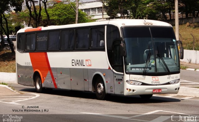 Evanil Transportes e Turismo RJ 132.102 na cidade de Volta Redonda, Rio de Janeiro, Brasil, por Clovis Junior. Número da foto: #2856526.