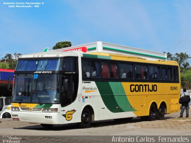 Empresa Gontijo de Transportes 11240 na cidade de João Monlevade, Minas Gerais, Brasil, por Antonio Carlos Fernandes. ID da foto: 2856653.