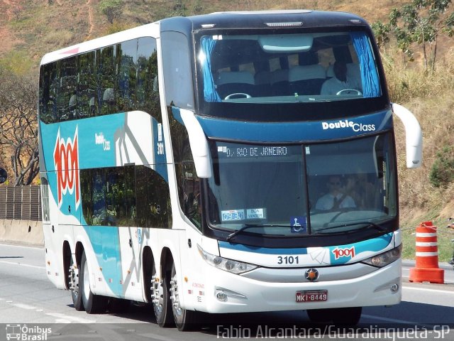 Auto Viação 1001 3101 na cidade de Aparecida, São Paulo, Brasil, por Fabio Alcantara. Número da foto: #2860355.