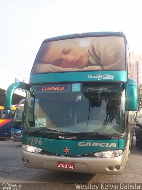 Viação Garcia 7996 na cidade de Sorocaba, São Paulo, Brasil, por Weslley Kelvin Batista. Número da foto: #2858508.