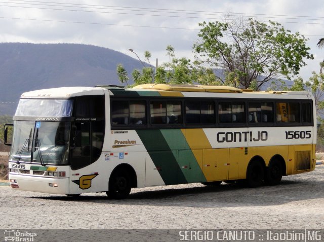 Empresa Gontijo de Transportes 15605 na cidade de Itaobim, Minas Gerais, Brasil, por Sérgio Augusto Braga Canuto. ID da foto: 2860751.