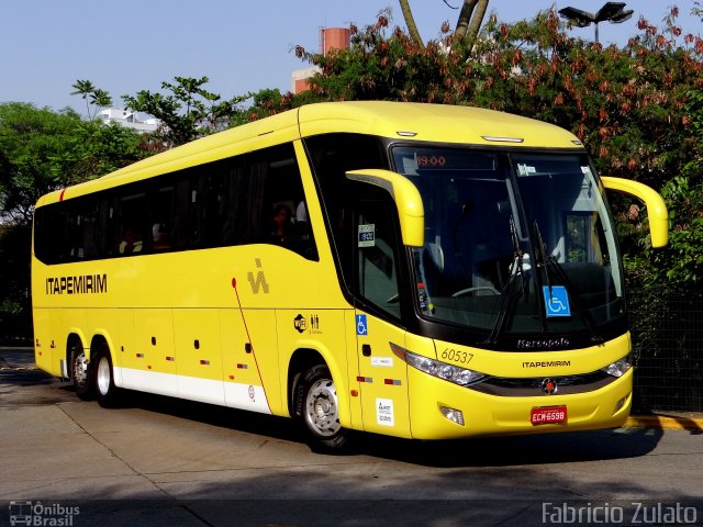 Viação Itapemirim 60537 na cidade de São Paulo, São Paulo, Brasil, por Fabricio Zulato. ID da foto: 2862611.