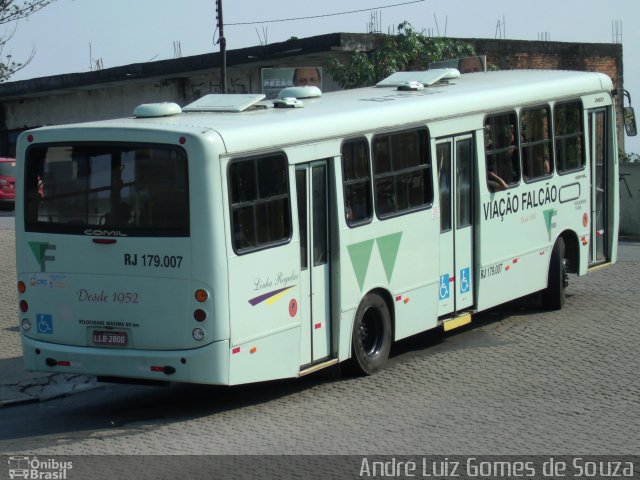 Viação Falcão RJ 179.007 na cidade de Resende, Rio de Janeiro, Brasil, por André Luiz Gomes de Souza. ID da foto: 2862575.