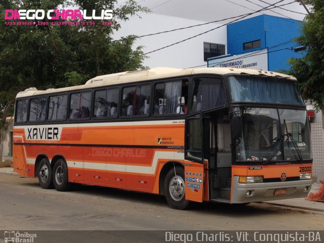 Viação Xavier 28000 na cidade de Vitória da Conquista, Bahia, Brasil, por Diego Charlis Coelho. ID da foto: 2864963.