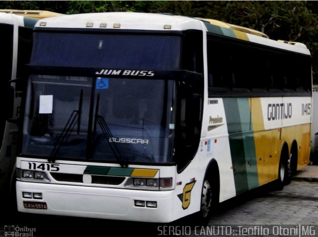 Empresa Gontijo de Transportes 11415 na cidade de Teófilo Otoni, Minas Gerais, Brasil, por Sérgio Augusto Braga Canuto. Número da foto: #2865537.