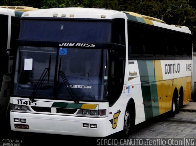 Empresa Gontijo de Transportes 11415 na cidade de Teófilo Otoni, Minas Gerais, Brasil, por Sérgio Augusto Braga Canuto. ID da foto: 2865537.