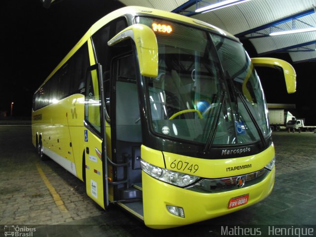 Viação Itapemirim 60749 na cidade de Itapeva, Minas Gerais, Brasil, por Matheus Henrique. Número da foto: #2863192.