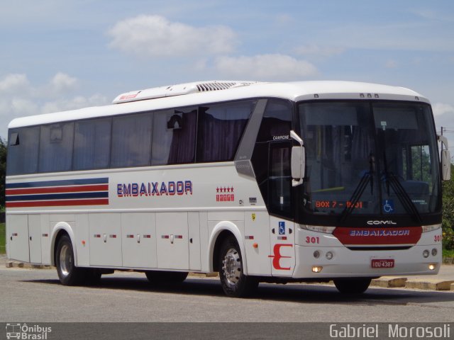 Expresso Embaixador 301 na cidade de Pelotas, Rio Grande do Sul, Brasil, por Gabriel  Morosoli. Número da foto: #2866967.