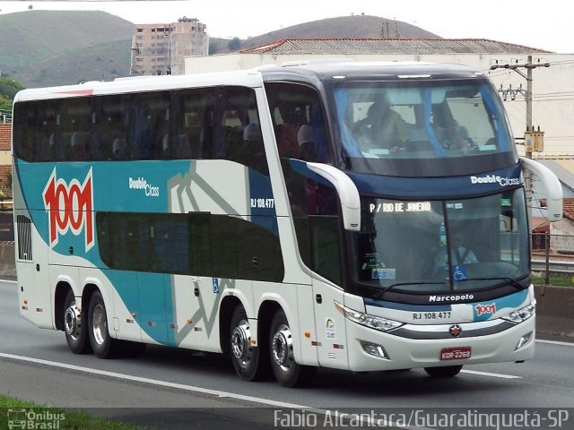 Auto Viação 1001 RJ 108.477 na cidade de Guaratinguetá, São Paulo, Brasil, por Fabio Alcantara. Número da foto: #2869902.