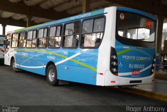 Viação Ponte Coberta RJ 190.022 na cidade de Nilópolis, Rio de Janeiro, Brasil, por Roger Silva. Número da foto: #2870448.