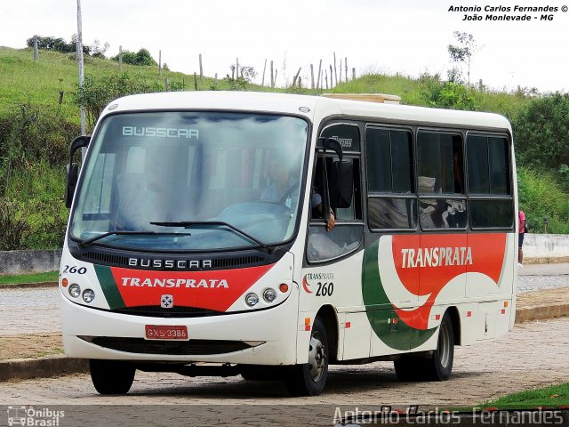 Transprata Turismo 260 na cidade de João Monlevade, Minas Gerais, Brasil, por Antonio Carlos Fernandes. ID da foto: 2870315.