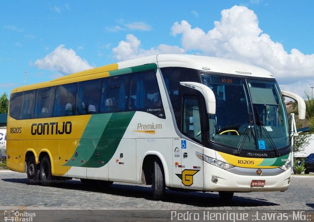 Empresa Gontijo de Transportes 18205 na cidade de Perdões, Minas Gerais, Brasil, por Pedro Henrique Gumercindo da Silva. Número da foto: #2870432.