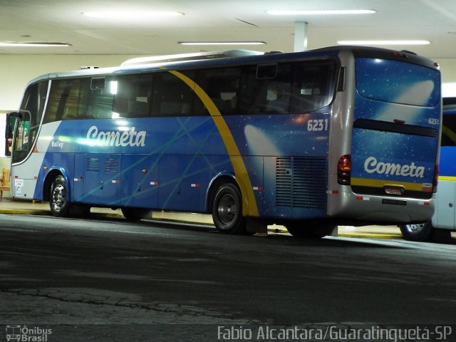 Viação Cometa 6231 na cidade de Guaratinguetá, São Paulo, Brasil, por Fabio Alcantara. ID da foto: 2871770.