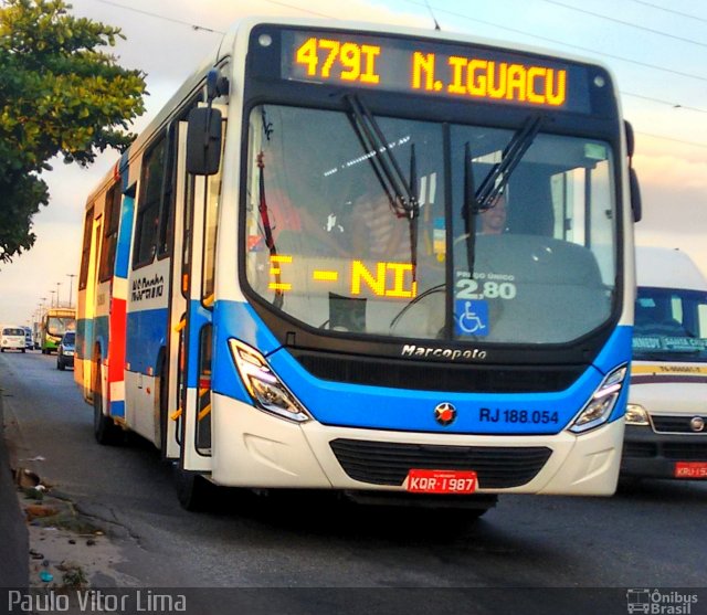 Viação Nossa Senhora da Penha RJ 188.054 na cidade de Rio de Janeiro, Rio de Janeiro, Brasil, por Paulo Vitor Lima. ID da foto: 2873919.