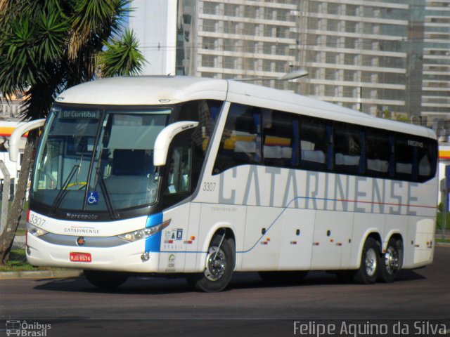 Auto Viação Catarinense 3307 na cidade de Curitiba, Paraná, Brasil, por Felipe Aquino da Silva. ID da foto: 2814841.