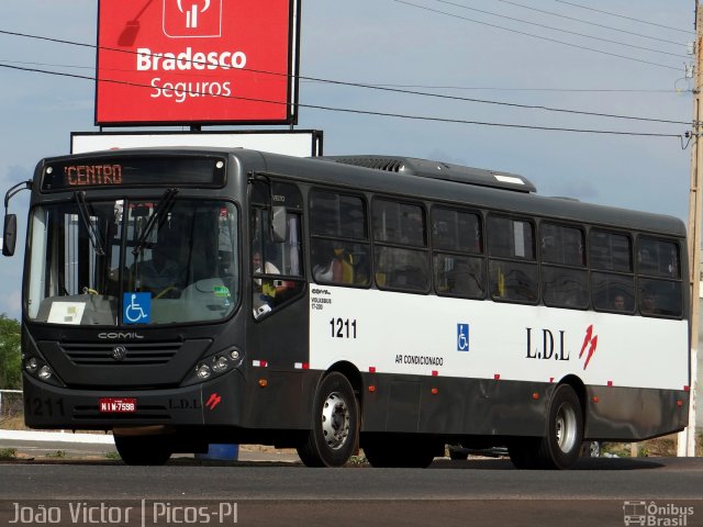 LDL Transportes e Turismo 1211 na cidade de Picos, Piauí, Brasil, por João Victor. ID da foto: 2876153.