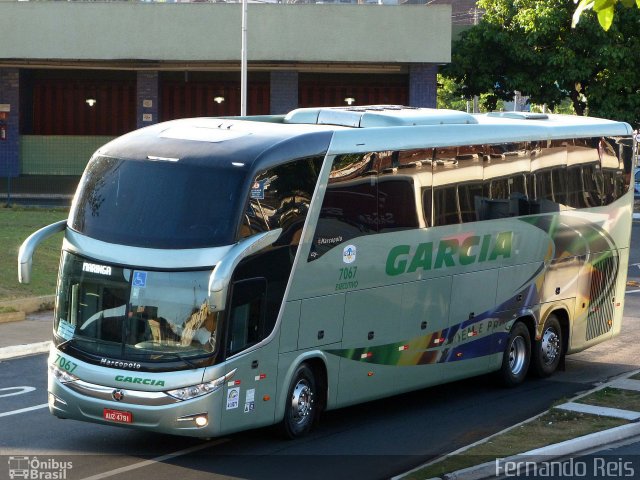 Viação Garcia 7067 na cidade de Ribeirão Preto, São Paulo, Brasil, por Fernando Reis. Número da foto: #2874894.