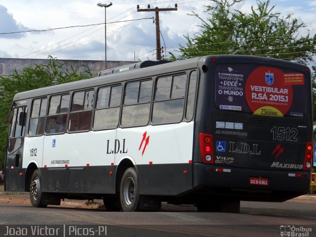 LDL Transportes e Turismo 1512 na cidade de Picos, Piauí, Brasil, por João Victor. Número da foto: #2876208.