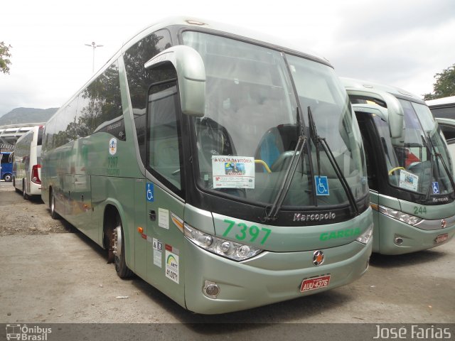 Viação Garcia 7397 na cidade de Rio de Janeiro, Rio de Janeiro, Brasil, por Junior Almeida. ID da foto: 2876140.