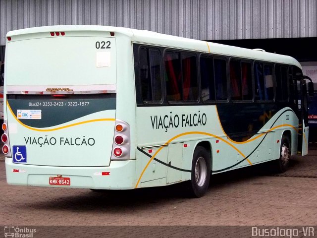 Viação Falcão 022 na cidade de Barra Mansa, Rio de Janeiro, Brasil, por Glauco Oliveira. ID da foto: 2877028.