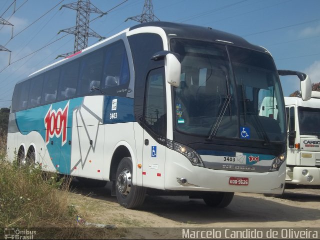 Auto Viação 1001 3403 na cidade de São Gonçalo, Rio de Janeiro, Brasil, por Marcelo Candido de Oliveira. Número da foto: #2877184.
