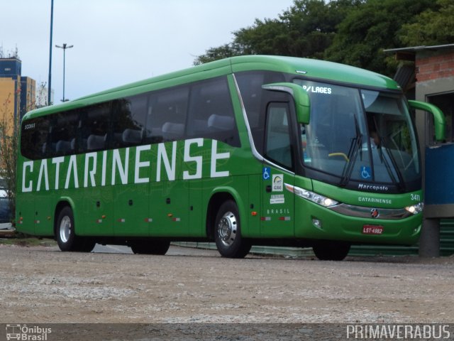 Auto Viação Catarinense 3411 na cidade de Curitiba, Paraná, Brasil, por Alexandre Rodrigo. ID da foto: 2876688.