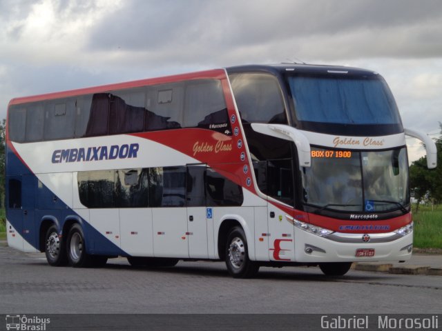 Expresso Embaixador 504 na cidade de Pelotas, Rio Grande do Sul, Brasil, por Gabriel  Morosoli. Número da foto: #2876695.