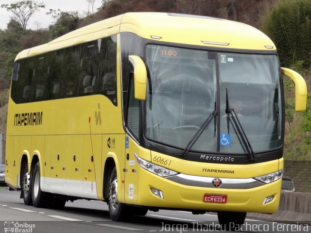 Viação Itapemirim 60661 na cidade de Piraí, Rio de Janeiro, Brasil, por Jorge Thadeu Pacheco Ferreira. ID da foto: 2816726.