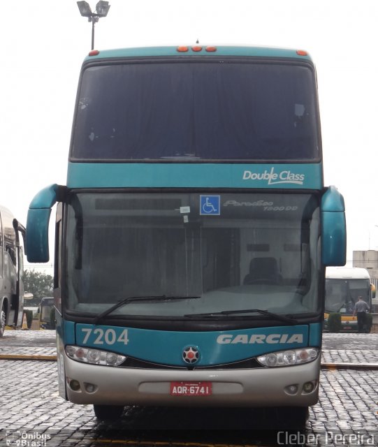 Viação Garcia 7204 na cidade de Londrina, Paraná, Brasil, por Cleber Luiz Pereira. ID da foto: 2816432.