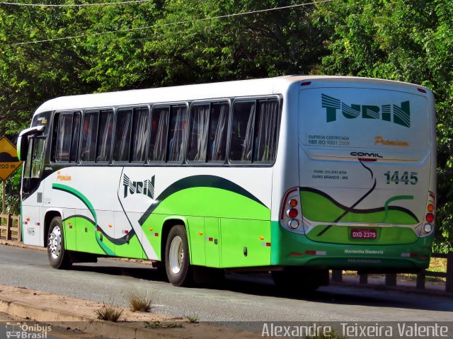 Turin Transportes 1445 na cidade de Conselheiro Lafaiete, Minas Gerais, Brasil, por Alexandre  Teixeira Valente. Número da foto: #2818222.