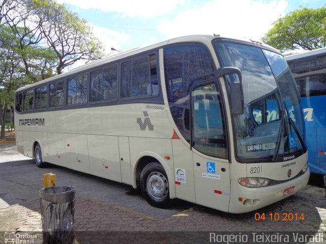 Viação Itapemirim 8201 na cidade de São Paulo, São Paulo, Brasil, por Rogério Teixeira Varadi. ID da foto: 2819166.