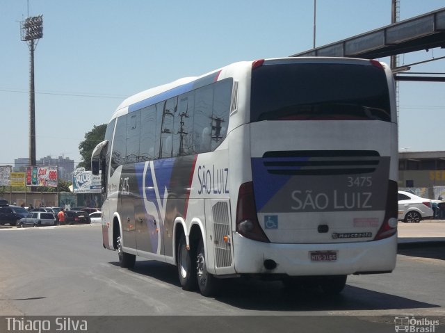 Viação São Luiz 3475 na cidade de Taguatinga, Distrito Federal, Brasil, por Thiago Silva . ID da foto: 2817563.