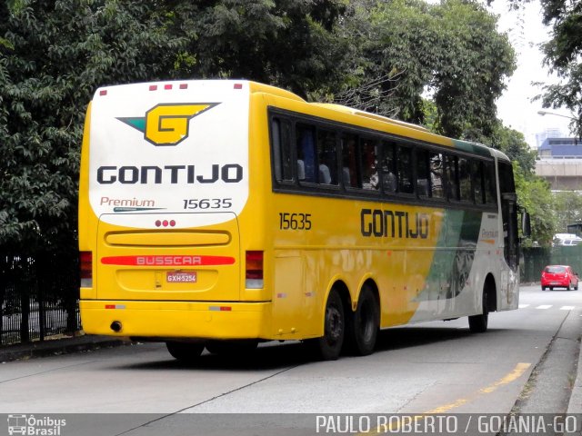 Empresa Gontijo de Transportes 15635 na cidade de São Paulo, São Paulo, Brasil, por Paulo Roberto de Morais Amorim. ID da foto: 2817830.