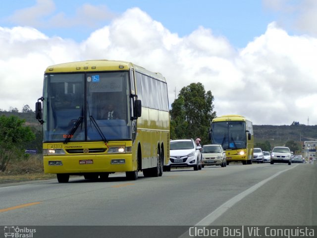 Viação Itapemirim 45313 na cidade de Vitória da Conquista, Bahia, Brasil, por Cleber Bus. ID da foto: 2821526.