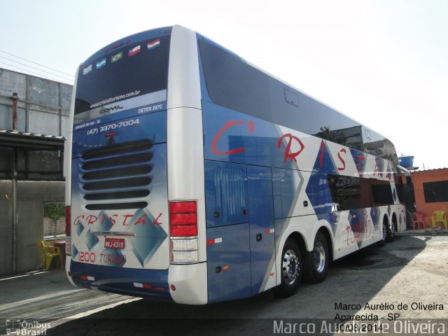 Cristal Turismo e Transporte 1200 na cidade de Aparecida, São Paulo, Brasil, por Marco Aurélio de Oliveira. Número da foto: #2820420.