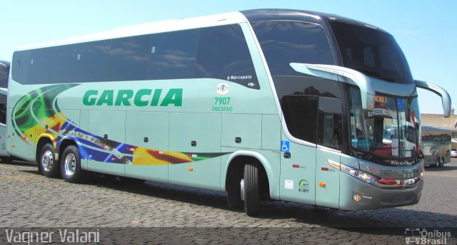 Viação Garcia 7907 na cidade de Londrina, Paraná, Brasil, por Vagner Valani. Número da foto: #2819813.