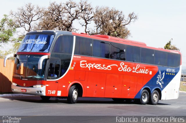 Expresso São Luiz 7140 na cidade de Brasília, Distrito Federal, Brasil, por Fabrício  Francisco Pires. Número da foto: #2821675.