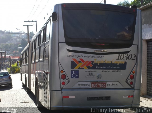 Rápido Campinas 10302 na cidade de Francisco Morato, São Paulo, Brasil, por Johnny Ferreira. ID da foto: 2821290.