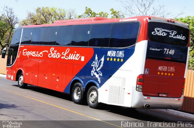 Expresso São Luiz 7140 na cidade de Brasília, Distrito Federal, Brasil, por Fabrício  Francisco Pires. Número da foto: #2821671.