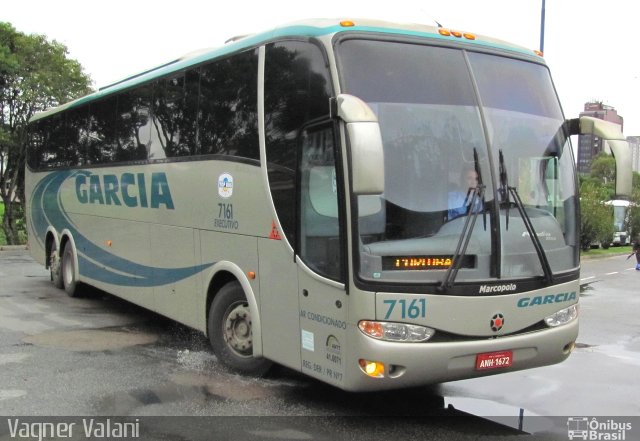 Viação Garcia 7161 na cidade de Curitiba, Paraná, Brasil, por Vagner Valani. Número da foto: #2819818.