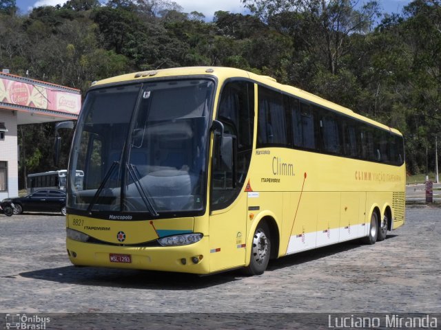 Viação Itapemirim 8821 na cidade de Manhuaçu, Minas Gerais, Brasil, por Luciano Miranda. Número da foto: #2824125.
