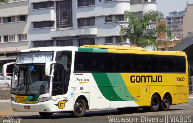 Empresa Gontijo de Transportes 11800 na cidade de Belo Horizonte, Minas Gerais, Brasil, por Welisson  Oliveira. ID da foto: 2823838.