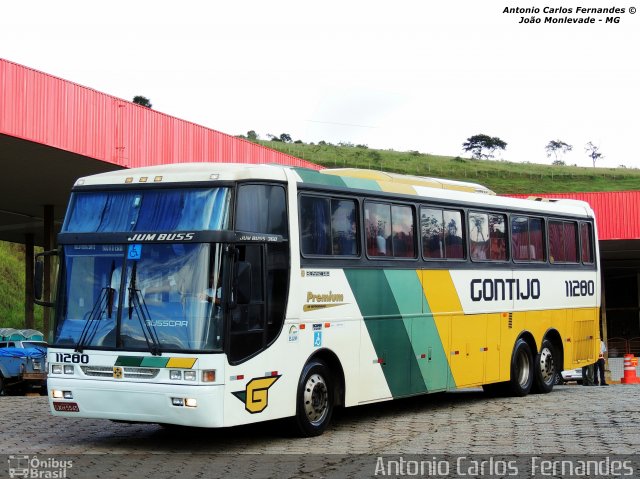 Empresa Gontijo de Transportes 11280 na cidade de João Monlevade, Minas Gerais, Brasil, por Antonio Carlos Fernandes. Número da foto: #2822706.
