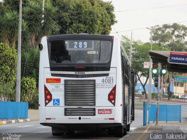 Metra - Sistema Metropolitano de Transporte 4081 na cidade de São Paulo, São Paulo, Brasil, por Caio  Takeda. Número da foto: #2822282.