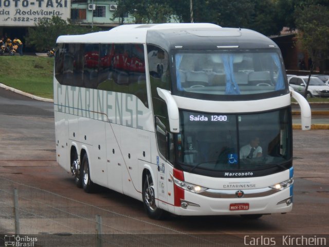 Auto Viação Catarinense 3375 na cidade de Foz do Iguaçu, Paraná, Brasil, por Carlos Kircheim. Número da foto: #2823898.