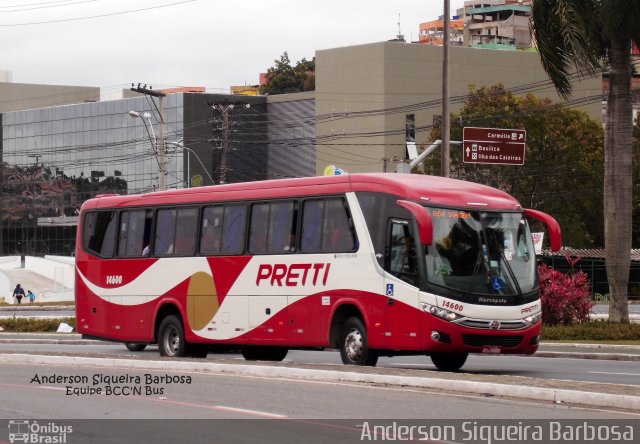 Viação Pretti 14600 na cidade de Vitória, Espírito Santo, Brasil, por Anderson Siqueira Barbosa. ID da foto: 2823561.