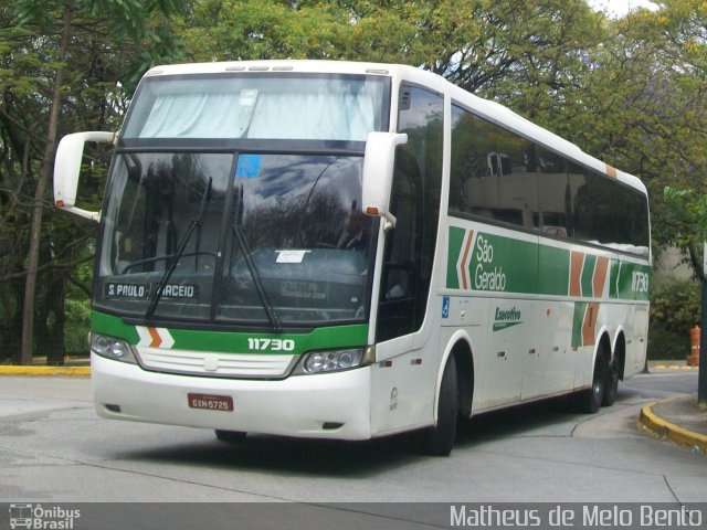 Cia. São Geraldo de Viação 11730 na cidade de São Paulo, São Paulo, Brasil, por Matheus de Melo Bento. ID da foto: 2822570.